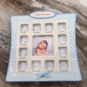 Baby’s first year ceramic picture frame